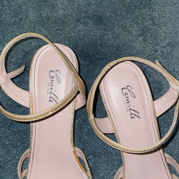 Gold Shiny Heels - Picture 3 of 5